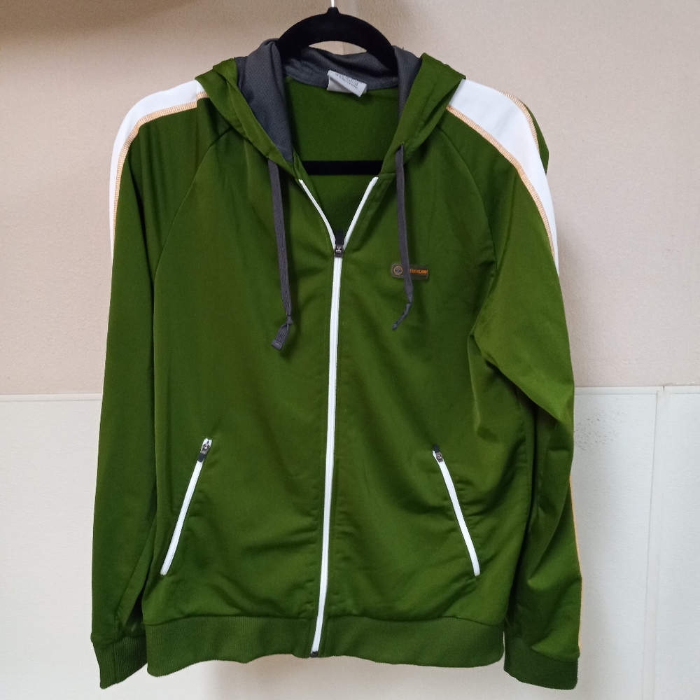 TIMBERLAND GREEN UNISEX VINTAGE ATHLEISURE TRACK JACKET ☆ MEN'S S ☆ WOMEN'S M
